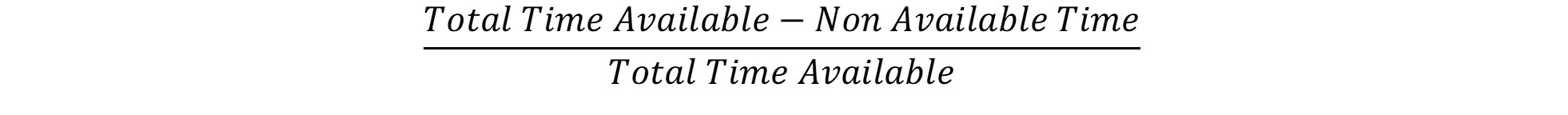 How to calculate availability based on time